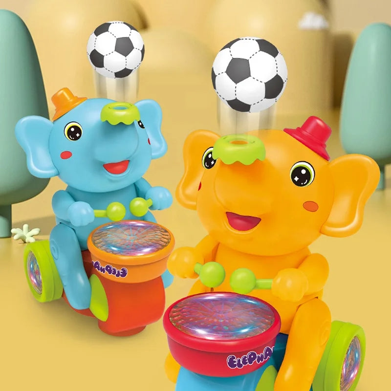 Musical Elephant Toy with Floating Ball and Lights