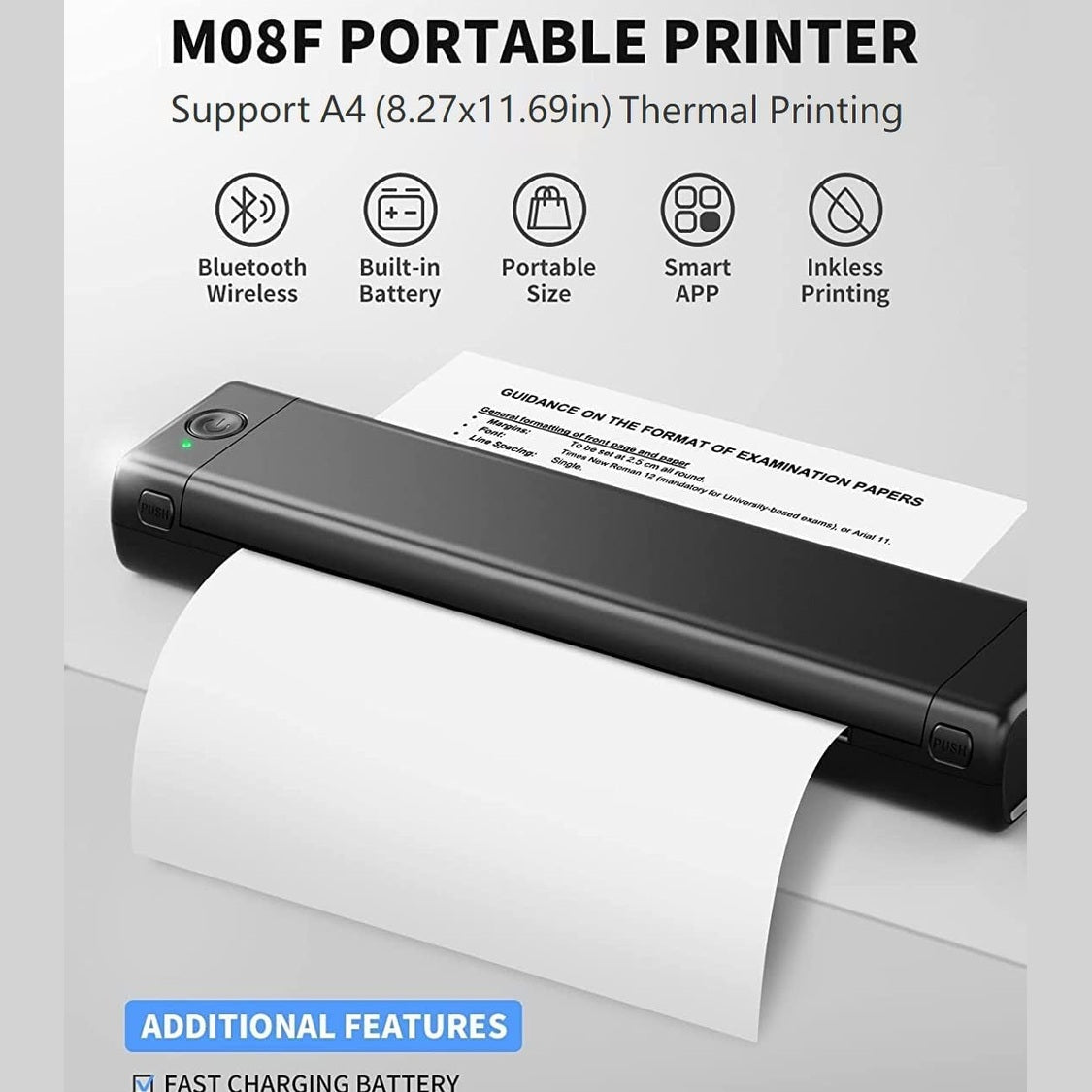 Portable Wireless Printer - Phomemo M08F