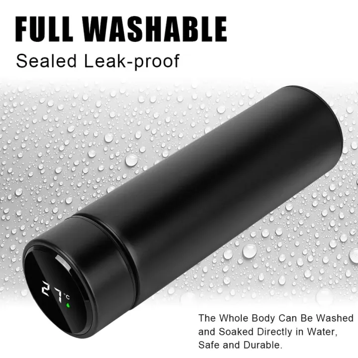 Temperature Display Vacuum Insulated Water Bottle Thermos - Medaid International