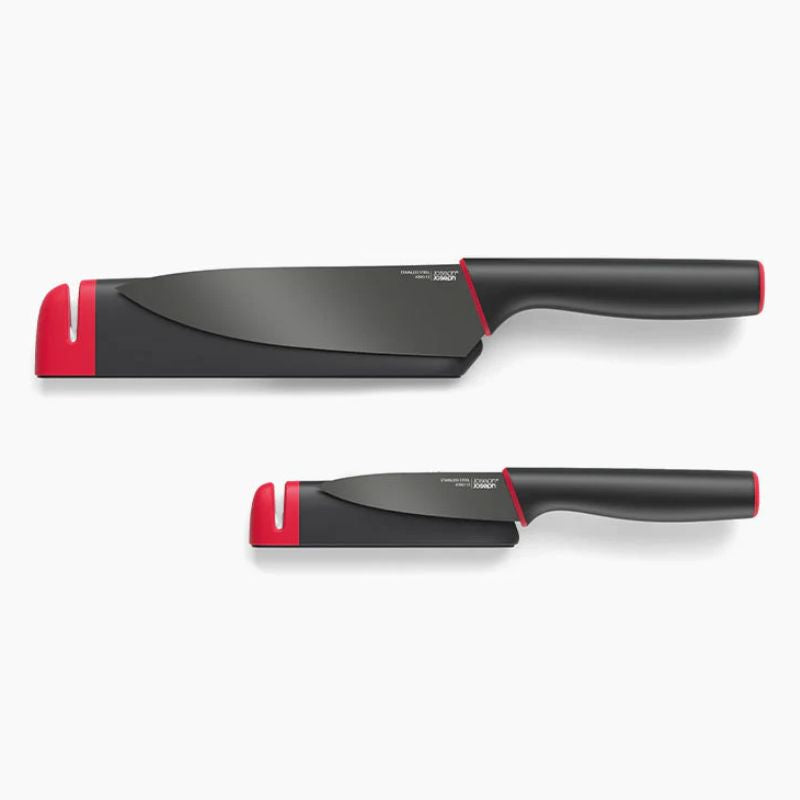Joseph Joseph Slice&Sharpen™ Set of 2 Knives with Sharpening Sheaths - Medaid International