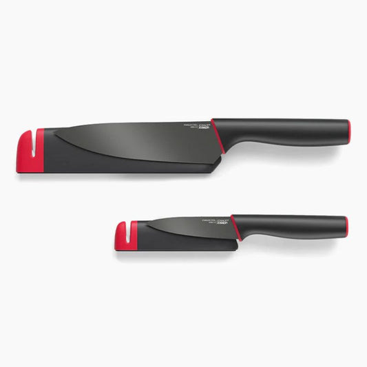 Joseph Joseph Slice&Sharpen™ Set of 2 Knives with Sharpening Sheaths - Medaid International