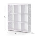 85 CM Freestanding Waterproof Storage Racks Bookcase Display Shelves Organizer Cabinet for Living Room Bedroom Office White - Medaid - Lebanon