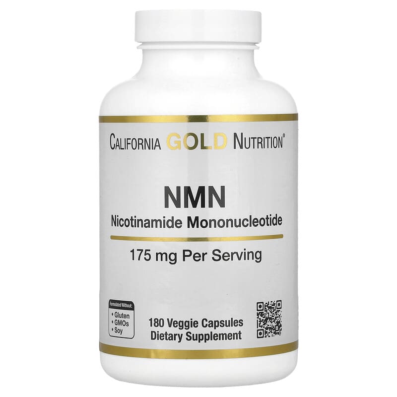 California Gold Nutrition, NMN, 175 mg , 180 Veggie Capsules - Medaid International