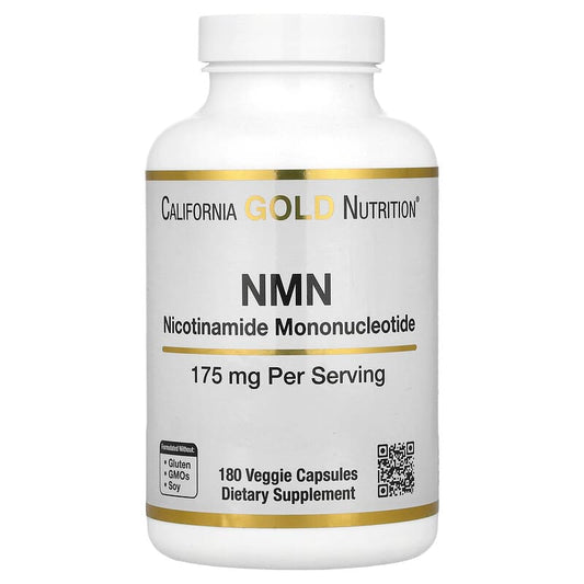 California Gold Nutrition, NMN, 175 mg , 180 Veggie Capsules - Medaid International