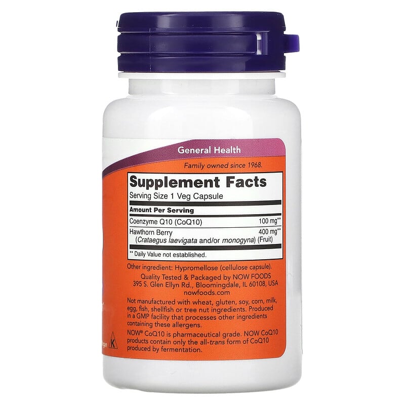 NOW Foods, CoQ10, 100 mg, 30 Veg Capsules - Medaid International