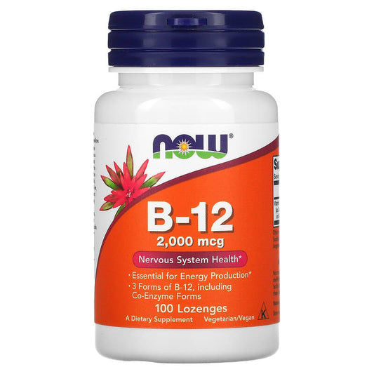 NOW Foods, B-12, 2,000 mcg, 100 Lozenges - Medaid International