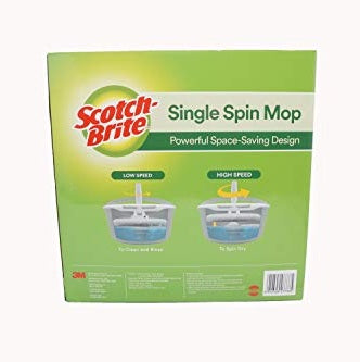 Scotch-Brite 2-in-1 Bucket Spin Mop Set (Includes: mop with Stick, Bucket, mop Refill) | 360 Easy All-Around Cleaning | Cleaning Mop | rinsing and Drying in a Single Bucket | Floors | 1 Set/Pack - Medaid International
