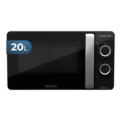 Cecotec - ProClean 3050 Microwave, 20L, 700W Power, 6 Cooking Levels, Defrost Mode