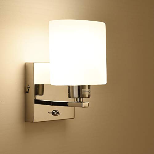 Harper Living - Modern Wall Sconce with Toggle Switch, Polished Chrome Finish