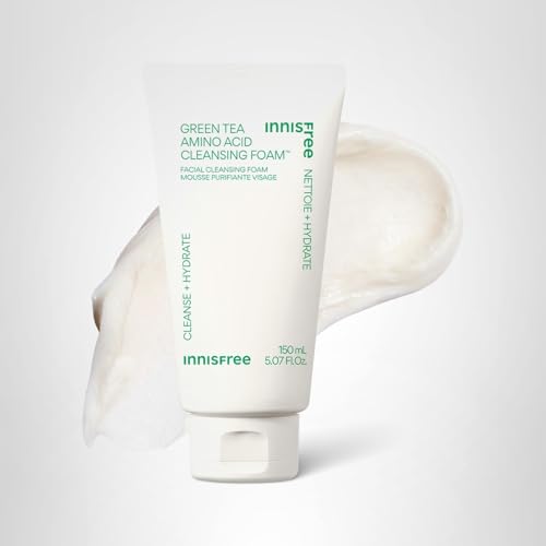 innisfree Green Tea Amino Acid Cleansing Foam, Sulfate-Free Hydrating Korean Face Wash, Gentle Lather, pH-Balanced Skincare - Medaid International