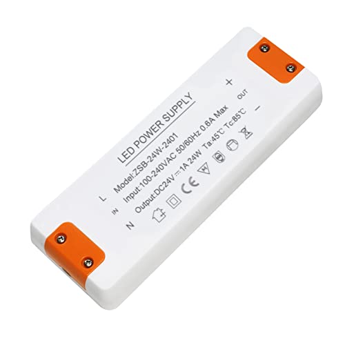 Zakvop - 24V LED Driver 24W 1A Transformer, Compact Power Supply for G4 GU5.3 MR11 MR16