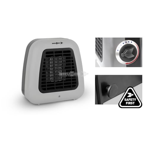 Brunner - Compact Ceramic Fan Heater with Thermostat Control, 500W, Overheating Protection