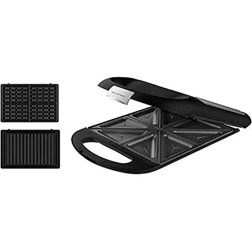 Cecotec - Rock'nToast Family 1500W 3-in-1 Sandwich Maker with Non-Stick Plates
