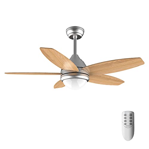 Cecotec - Energysilence Aero 495 Ceiling Fan with LED Light, Remote Control, 3 Speeds