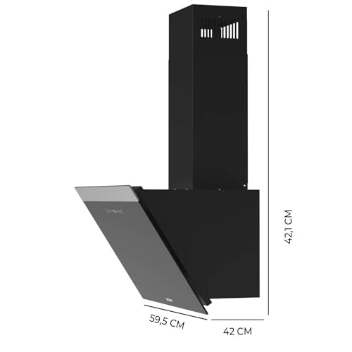 Cecotec - Bolero Flux DT 606500 Cooker Hood, 165W, 3 Levels, Touch Control