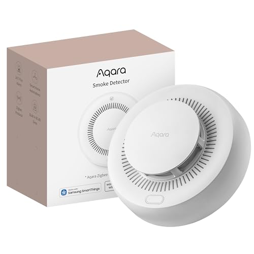 Aqara - Smoke Detector with 85dB Siren, LED Indicator, HomeKit & Alexa Support