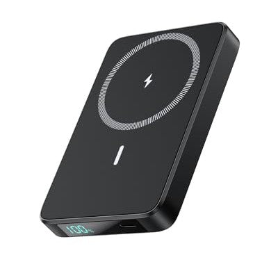 Hetp - Magnetic Power Bank 10800mAh, LCD Display, 25W PD USB-C, MagSafe Compatible