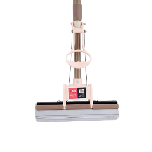 Delcasa Self-Wringing PVA Sponge Cleaning Mop DC3467 with Long Handle, for Wet Clean, Washable Head Faster Dehydration, Suitable for Floor, Tile, Marble, Granite, - Medaid International