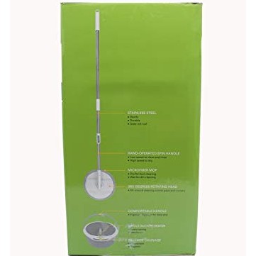 Scotch-Brite 2-in-1 Bucket Spin Mop Set (Includes: mop with Stick, Bucket, mop Refill) | 360 Easy All-Around Cleaning | Cleaning Mop | rinsing and Drying in a Single Bucket | Floors | 1 Set/Pack - Medaid International