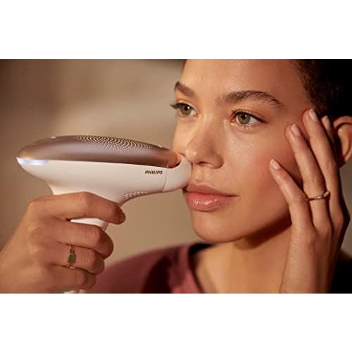 PHILIPS Lumea Advanced IPL Hair Removal Device with 2 Attachments for Face and Body + Complimentary Facial Hair Remover, Compact Touch-Up Trimmer - BRI921/00 [comes with UK Plug] - 3 months of hair-free smooth skin - Medaid - Lebanon