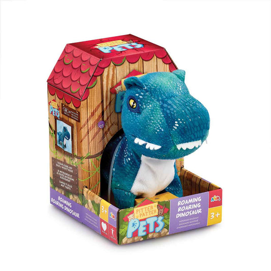 Pitter Patter Pets Roaming Roaring Dinosaur - Blue Raptor Electronic Pet - Medaid International