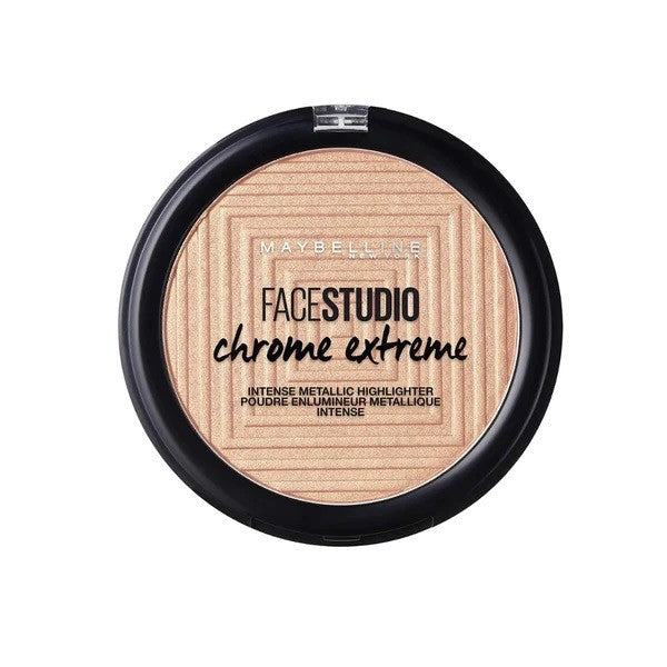 Maybelline face studio chrome extreme highlighter - 400-molten gold - Medaid