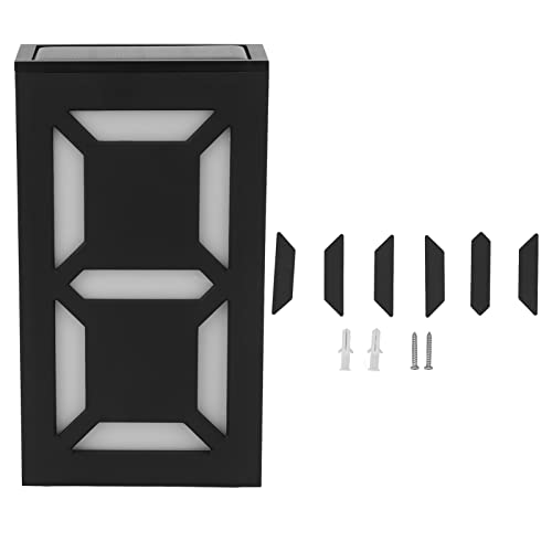 Yuecoom - Solar House Number Light, Wireless, 8 Modes, Modern Design, 2 Colors