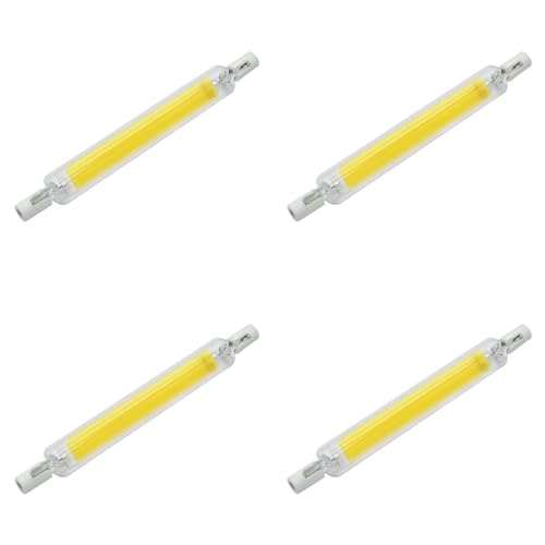 AgaShi - Dimmable R7S LED Bulbs, 20W Equivalent, Cool White 6000K, No-Flicker, Pack of 4