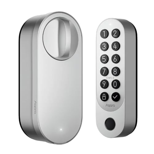 Aqara - Smart Lock U200 EL-D02D, Silver, Keyless Entry, Multiple Unlocking Methods