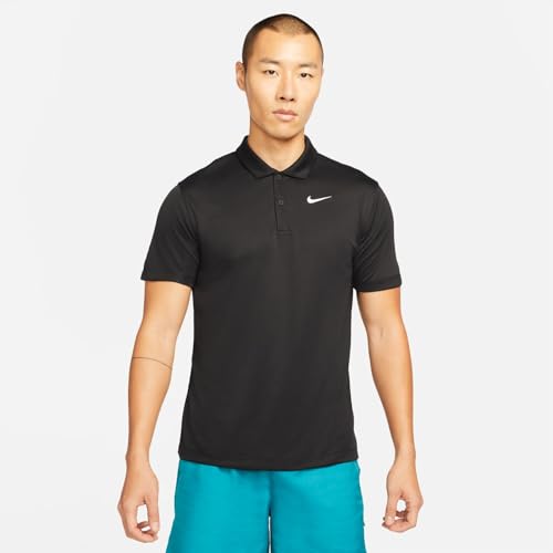 Nike Men's Court Dri-FIT Tennis Polo Black/White Small - Medaid International