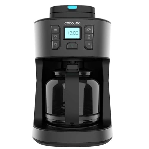 Cecotec - 1086W Grind & Drop Drip Coffee Maker, 12 Cups, Extremearoma Technology