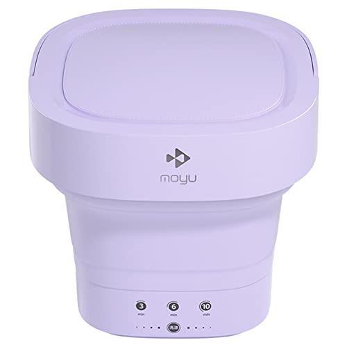 Aditam - Portable Folding Washing Machine with Automatic Heating, Mini Size, Purple