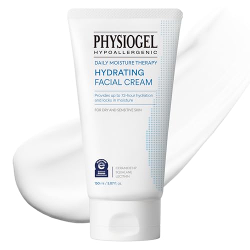 Physiogel Daily Hydrating Facial Moisturizer Lightweight Cream, 72 hrs Hydration for Dry & Sensitive Skin, Korean skin care, Fragrance-Free, Non-Comedogenic, Dermatologist-Tested, Ceramide, Squalane.|B072FPLF7W