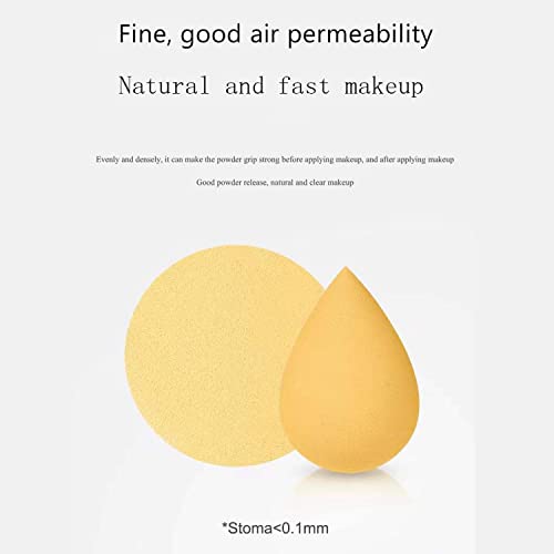 Beauty Makeup Sponge 7pcs Puff Teardrop Blender Foundation Sponge Set With jar Gift Flawless Bottle Design Drift bottle macaron makeup egg Multi-colored,Yellow - Medaid International