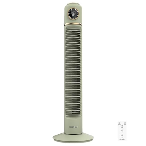 Cecotec - EnergySilence 1090 Retro Pedestal Fan, 81cm, 40W, LED Display, Remote Control