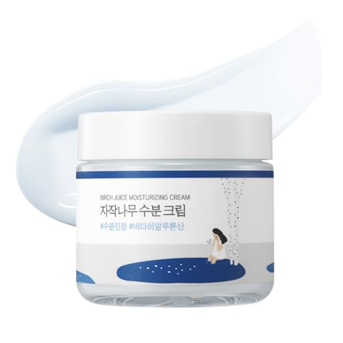 ROUND LAB Birch Juice Moisturizing Cream 2.7 Fl Oz, 48-Hour Deep Hydrating Face Moisturizer with Birch Sap & Vita Hyaluronic Acid for Acne-Prone Skin, Reduces Sebum, Oil, Blackheads, Korean Skin Care|B081VS3F27