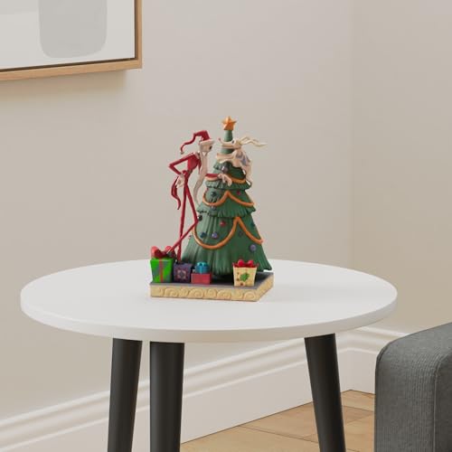 Enesco - Jim Shore Disney Traditions Jack Skellington & Glowing Zero Figurine, 9.75" H x 8" W x 4.75" D