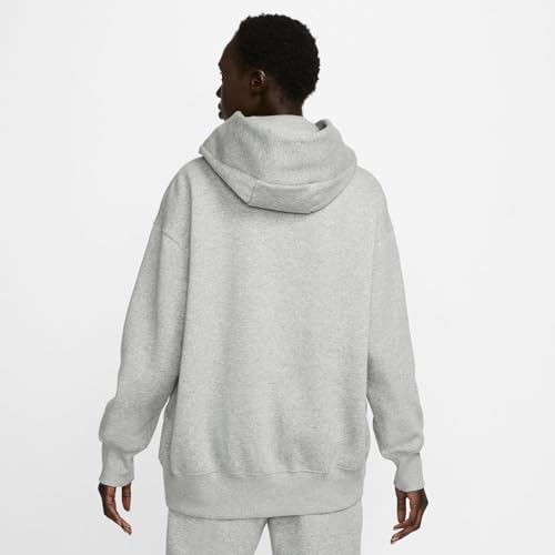 Nike, Women's, Sportswear Phoenix Fleece Oversized Pullover Hoodie, Dark Grey Heather/Sail, M - Medaid International