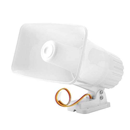 Gowenic - 30W Dual Tone Electric Siren for Home Security System, Wired Installation