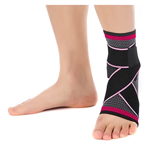 Mklhavb - 3D Weave Elastic Ankle Support Sleeve, Compression Fit, Durable Nylon