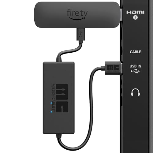 Amazon - USB Power Cable for Fire TV Stick, No AC Adapter Needed, Hassle-Free Setup