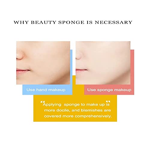 Beauty Makeup Sponge 7pcs Puff Teardrop Blender Foundation Sponge Set With jar Gift Flawless Bottle Design Drift bottle macaron makeup egg Multi-colored,Yellow - Medaid International