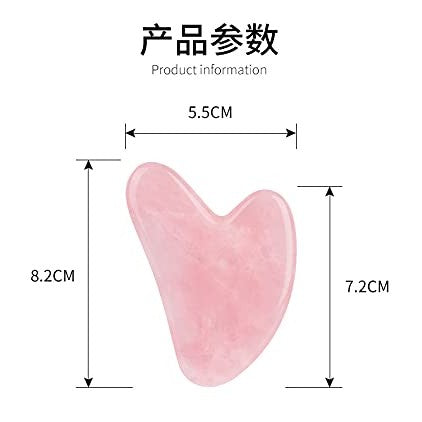 Gua Sha Facial Tool,Gua Sha Stones,Natural Jade Stone Guasha Board for SPA, Gua Sha Scraping Massage Tool on Face, Eye, Neck - Beauty Jade Facial Roller for Slimming Firming (Dark Pink) - Medaid International