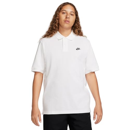 Nike Club Men's Short-Sleeve Polo (White/Black, FN3894-100) Size Large - Medaid International