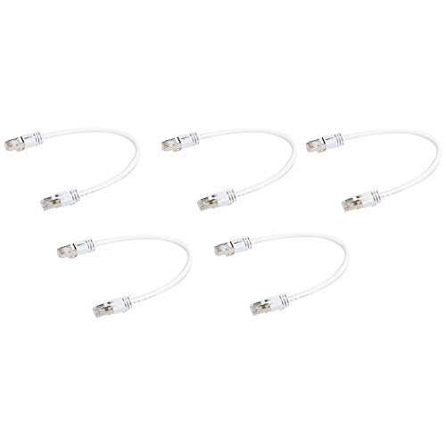 Amazon Basics - 5 x 0.3m Cat7 RJ45 Ethernet Cable for High-Speed Networking