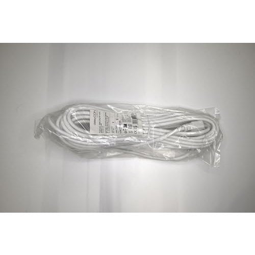 deleyCON 10m Câble d'alimentation Contact de Protection Fiche Type F (CEE 7/4) 90° Coudée au Connecteur d'alimentation C13 Femelle 90° Coudée à Droite pour PC Moniteur Ordinateur Beamer - Blanc - Medaid International