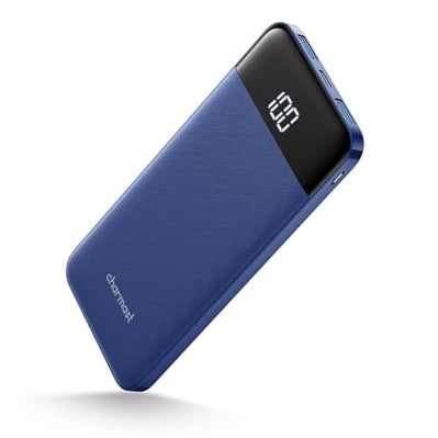 Charmast - 10400mAh USB C Power Bank with LED Display, Ultra Slim Design