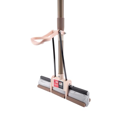 Delcasa Self-Wringing PVA Sponge Cleaning Mop DC3467 with Long Handle, for Wet Clean, Washable Head Faster Dehydration, Suitable for Floor, Tile, Marble, Granite, - Medaid International