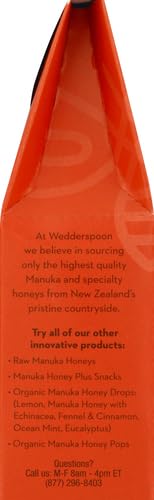 Wedderspoon Organic Manuka Honey Drops, Ginger & Echinacea, 20 Count (Pack of 1) | Genuine New Zealand Honey | Perfect Remedy For Dry Throats - Medaid International