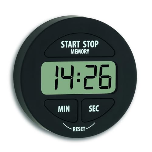 Tfa - Electronic Timer & Stop Clock, Black, Ideal for Cooking & Sports
